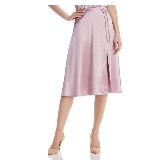 JOIE Dresses & Skirts - JOIE Womens Pink Belted Midi Pleated Skirt Size: 0